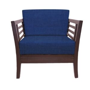 Teak Wood Sofa Set Bleu 1S